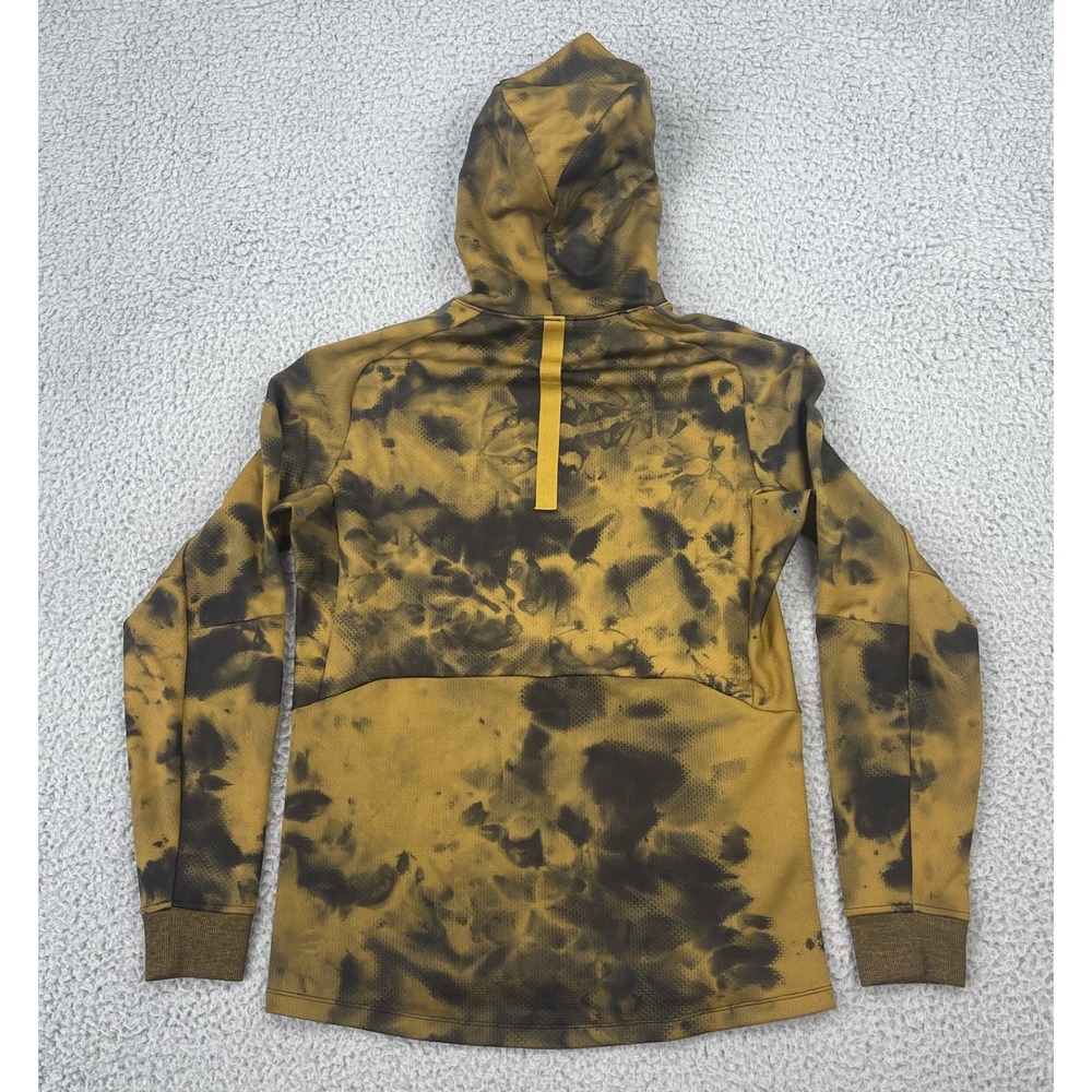 Lululemon Textured Tech Hoodie Mens Small Diamond Dye Gold Spice Black - Picture 5 of 15